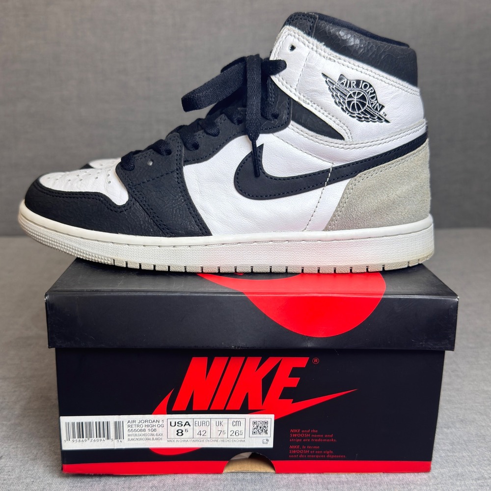 Nike Air Jordan 1 Retro High OG Stage Haze Black White 555088-108 Mens 8.5